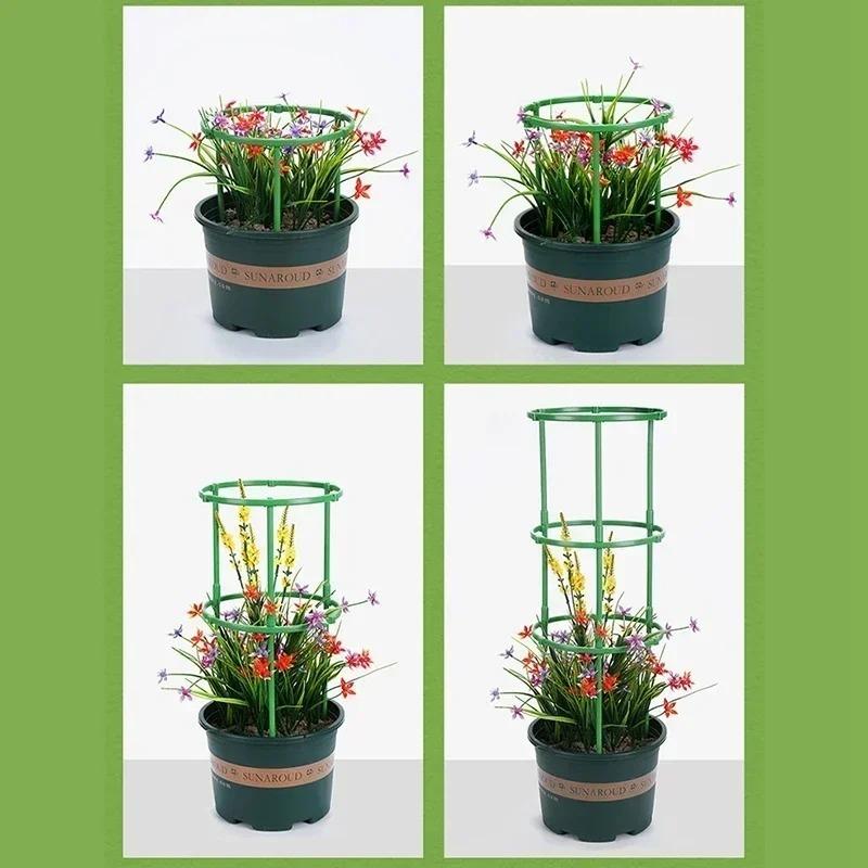 A Set of 12 Floors -Plant Support Pile Half Round Climbing Vines Stake Bonsai Fixing Rod Garden Plant Stake Holder Flower Ring Support Rack