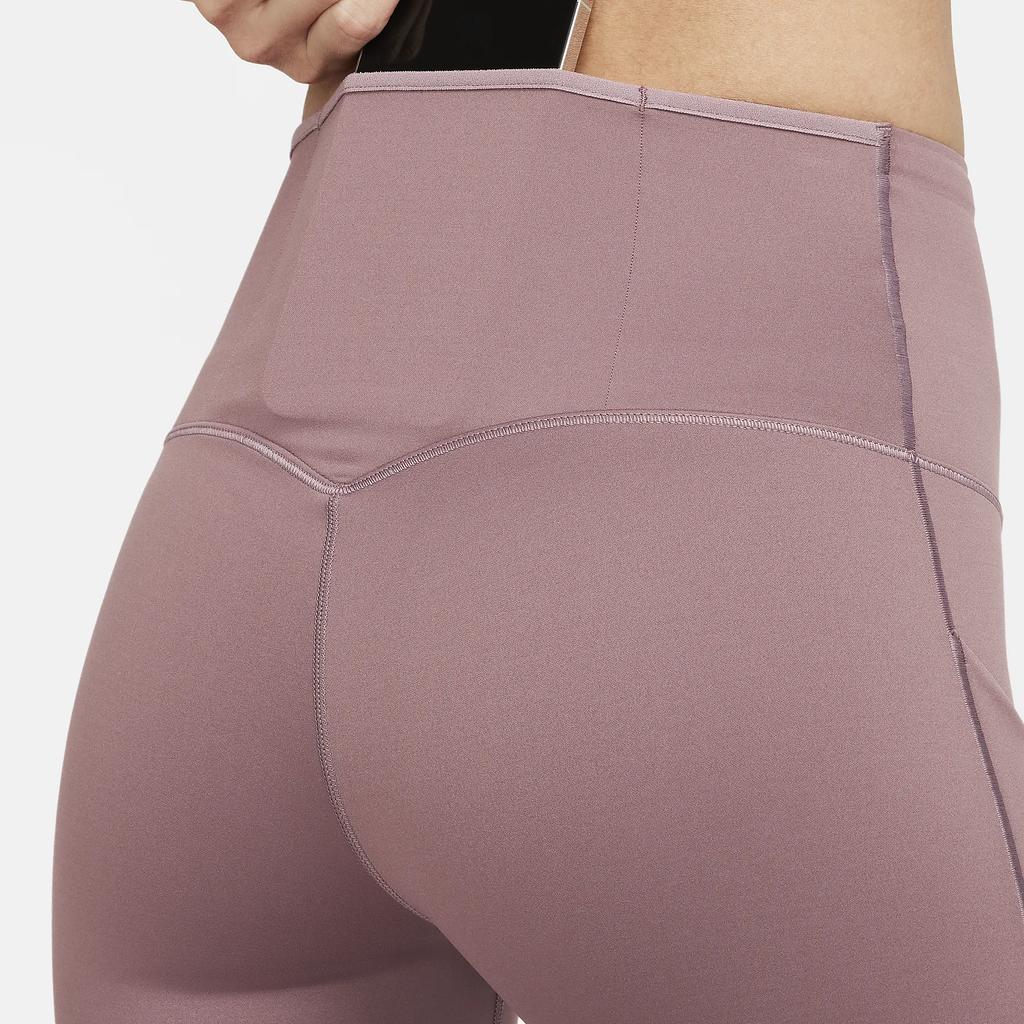 Nike Solid High-Waisted Slim Fit Casual Sports Pants Women Bottoms Smoky-Purple Red DQ5640-208