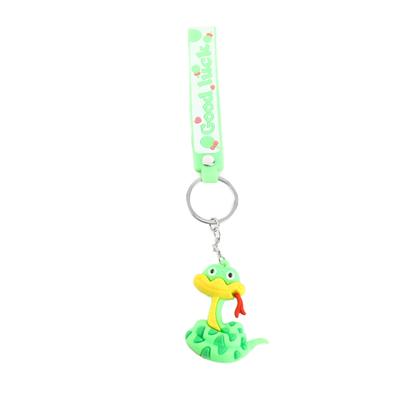 Snake Doll Keychain Cute Chinese Snake Figurine Keychain Charms Hanging Decoration for Bag Crafts