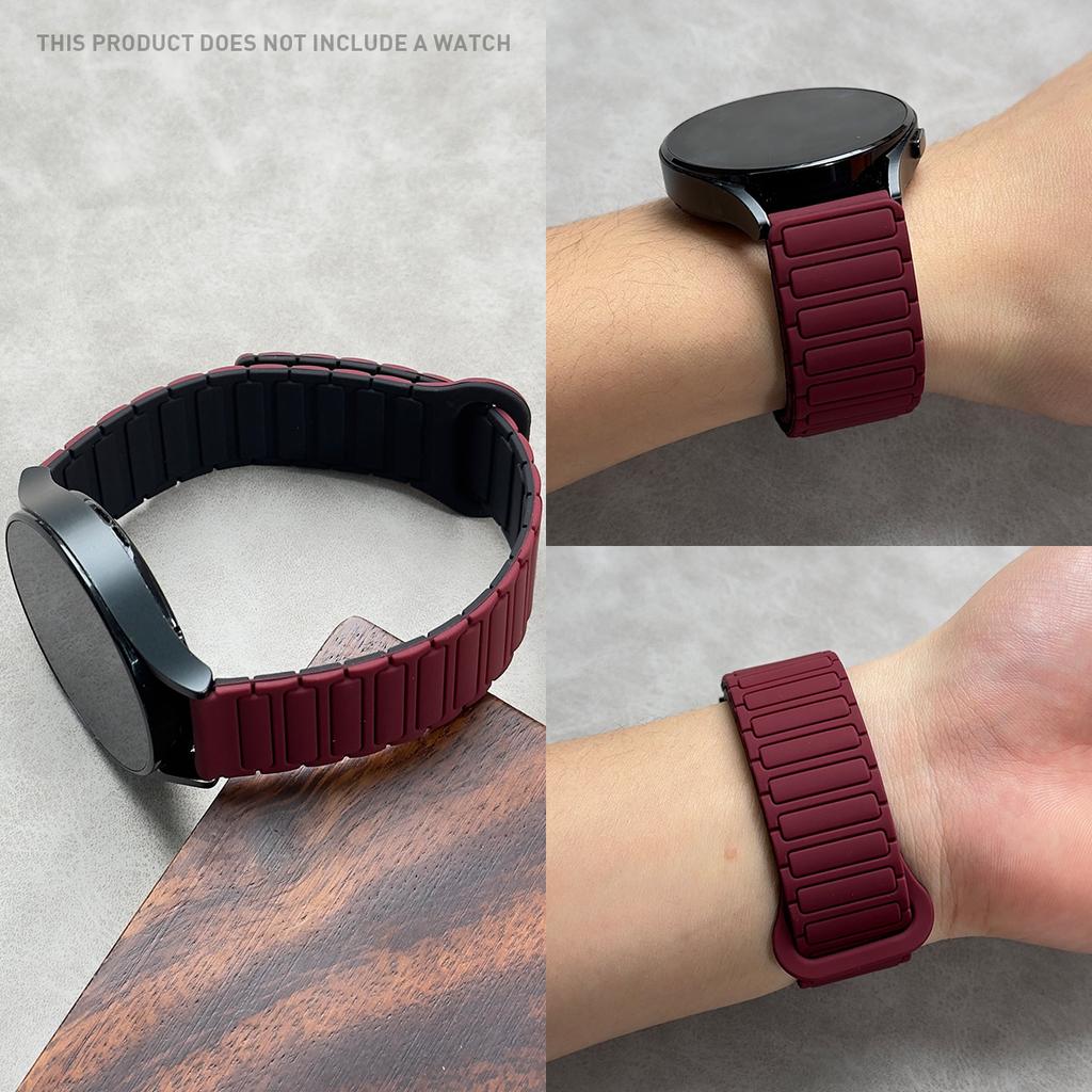 Wave Pattern Magnetic Strap for Huawei GT5/5 Pro/4/3/3 Pro Comfortable Flexible Smartwatch Replacement Fitness Watch Band