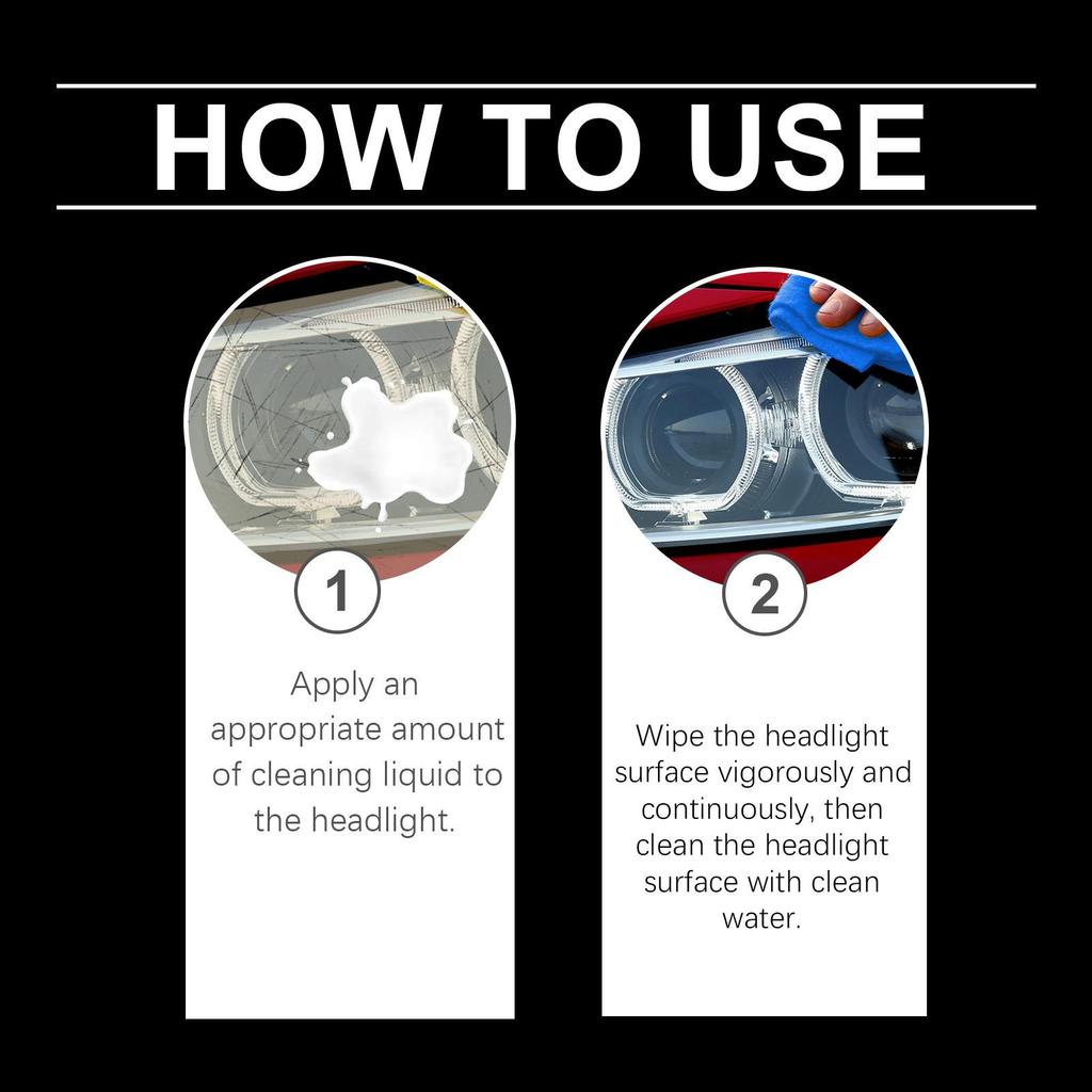 RAYHONG Automobil Scheinwerferreiniger Auto Scheinwerferpflege Aufhellender Reiniger & Politur Scheinwerferreiniger 100ml