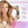 Cordless Hair Curling Iron Brush Usb Rechargeable Travel Heated Round Brush 2-In-1 Electric Hair Curling Wand Styling Tools
