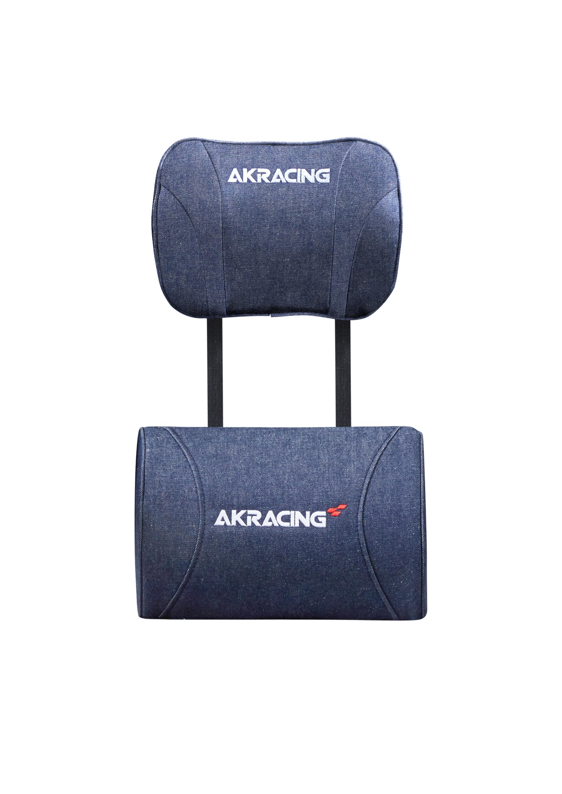 

AKRacing Denim Replacement Headrest and Lumbar Support Cushion Made with Japanese Denim Set, джинсовый