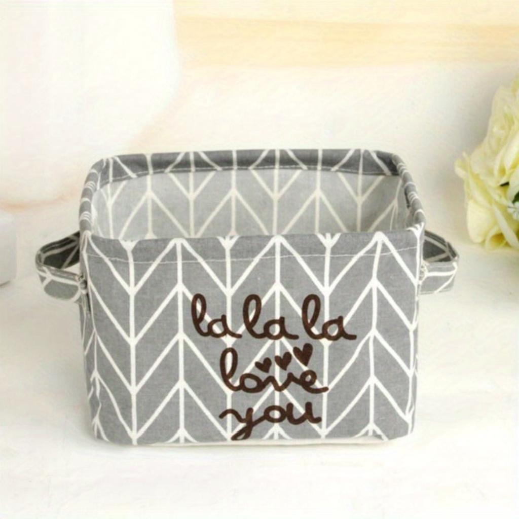 1Pcs of Cotton Linen Storage Box Creative Desktop Debris Storage Basket
