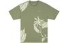 Men's T-Shirts Men's Oil Green Crew Neck Moderate Straight Fit