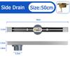 Black Floor Drain 30 40 50cm Kitchen WC Bathroom Shower Large displacement Linear Drainage Side Floor Drains 304 Stainless Steel