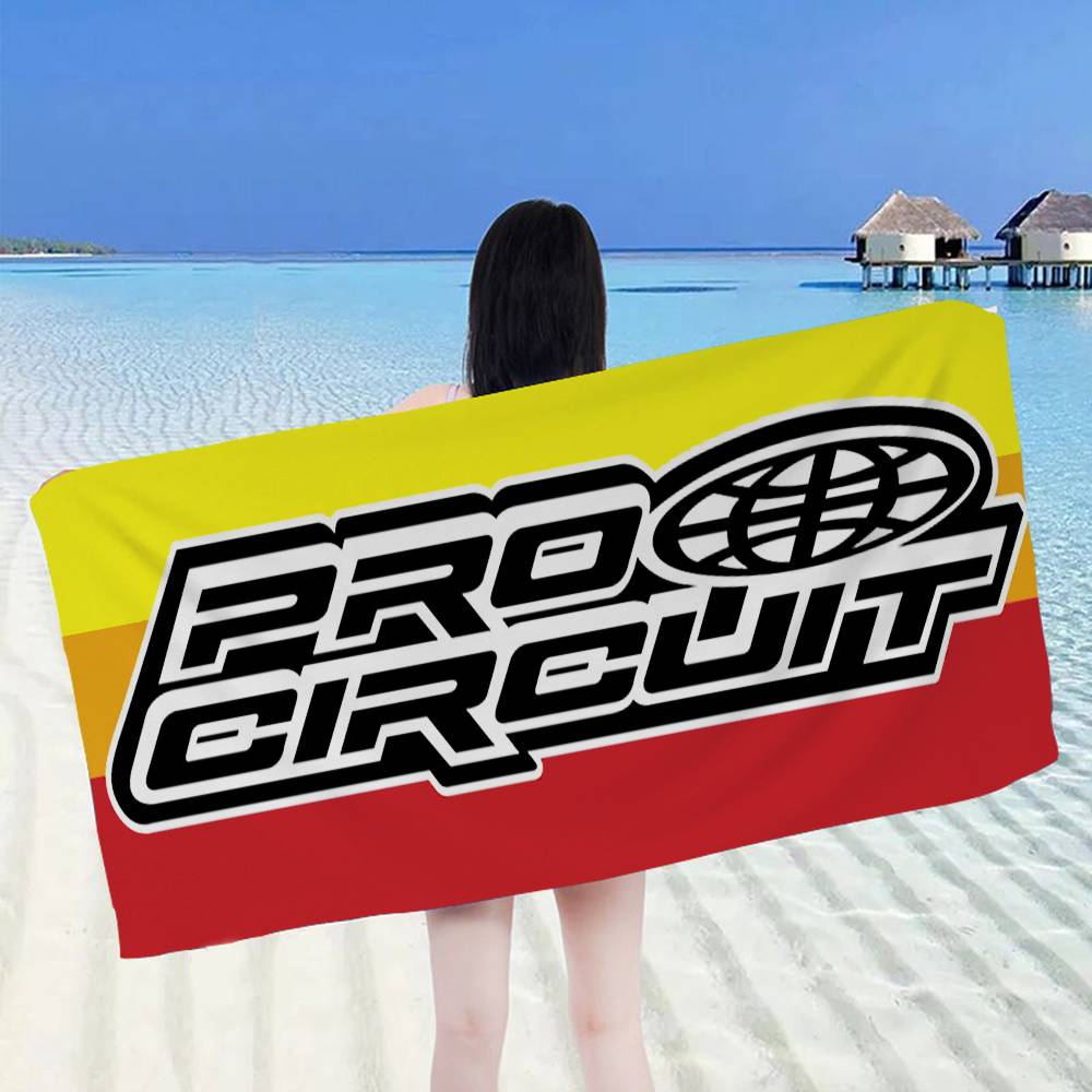 Motorcycle Garage Pro Circuit Microfiber Beach Towel Absorbent Quick Dry Soft Yoga Swimming Resort Mountain Climbing Towel