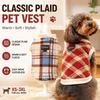 Warm Color-blocked Plaid Pet Fleece Vest Soft Fleece Breathable Dog Thickened Coat Retro Pet Sleeveless Sweater Autumn Winter