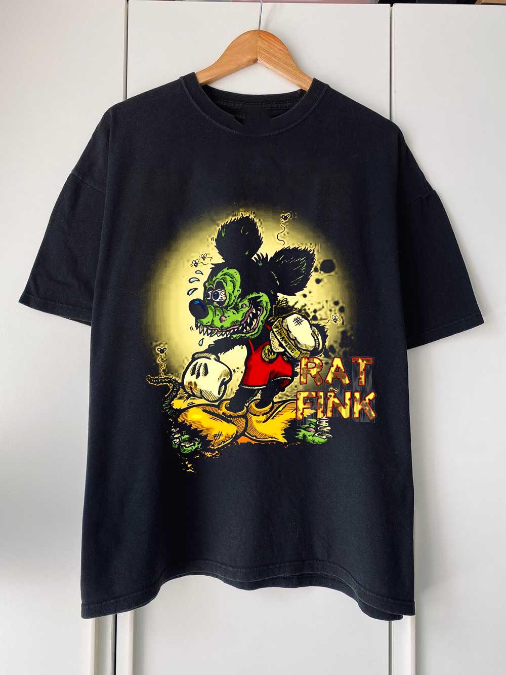 Rare Ed Roth Rat Fink Cotton Gift For Fan Black S-2345XL Unisex T-shirt L