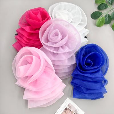 Exquisite Color Organza Rose Decorative Clothes Diy Handmade Materials Patch Sticker Decorative Corsage Accessories