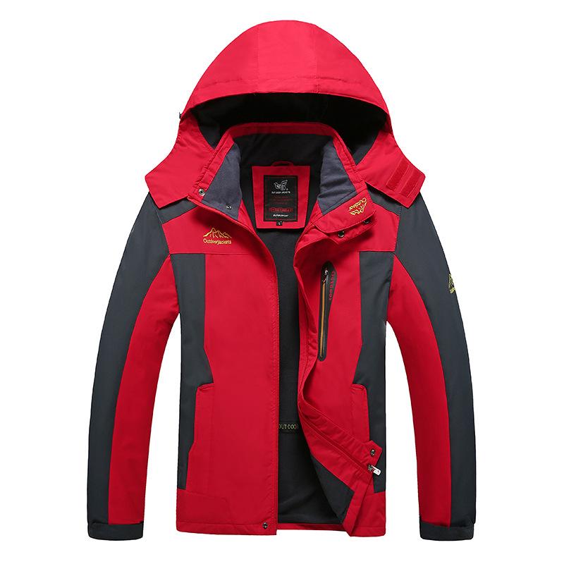 Autumn Hooded Loose Large Size Windproof Waterproof Sports Jacket Outdoor Travel Climbing Coat Fishing Clothing