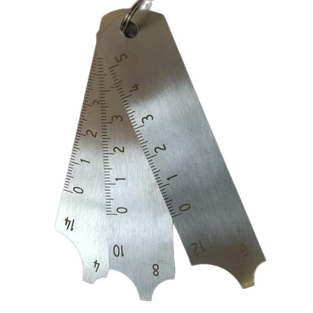 Stainless Steel Weld Gauge 3pcs Metric 0-50mm Angle Welding Template For Convex Fillet Inspection Metalworking Test Tool