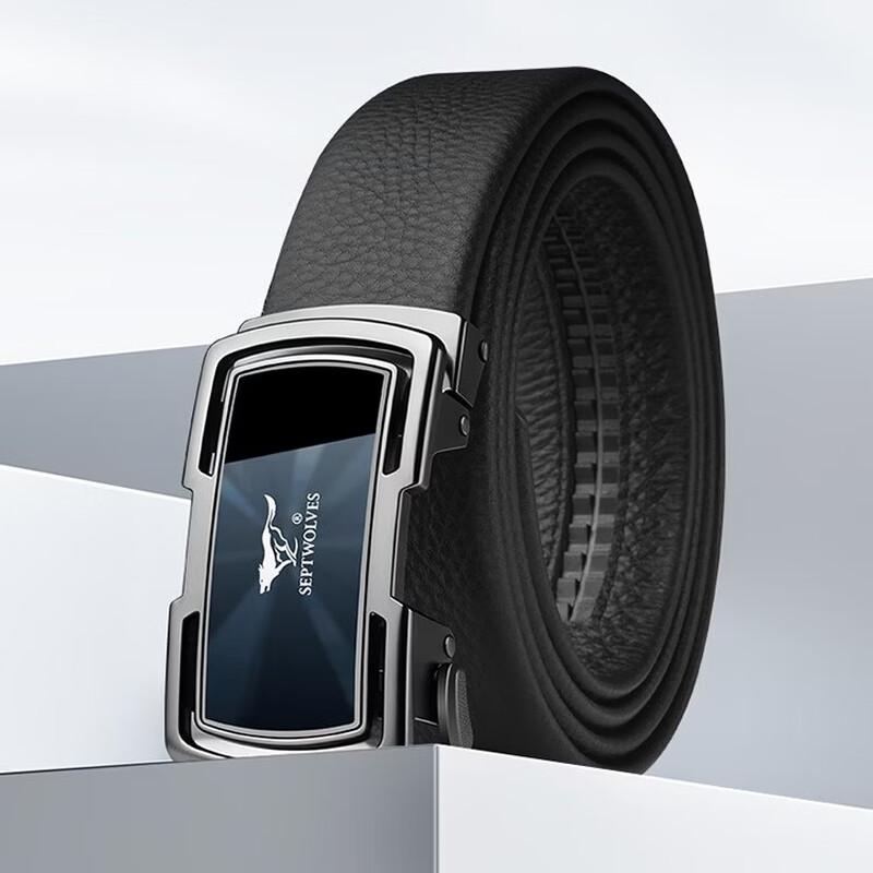Septwolves Men s Automatic Buckle Leather Belt 115cm -120cm