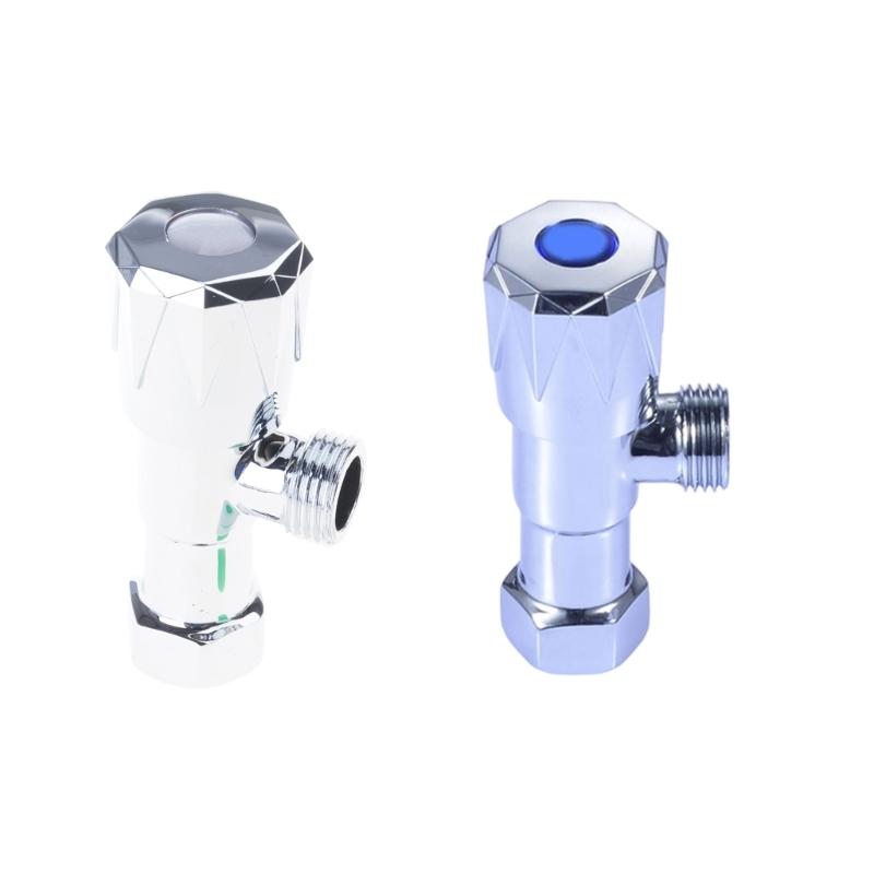 Water Flows Control Valves 1/2inch Turn Angle Stop Valves Hot/Cold Water Stop Valves for Heating & Plumbing System