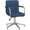 Office Chair - VIDAXL - Swivel - Blue Fabric - Height Adjustable - Contemporary Design
