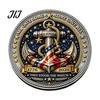 Round Challenge Coin Guardians of The Sea Coin, They Stood Watch Souvenir Engraved Keepsake Double-sided Collectible Gift for Navy Veteran