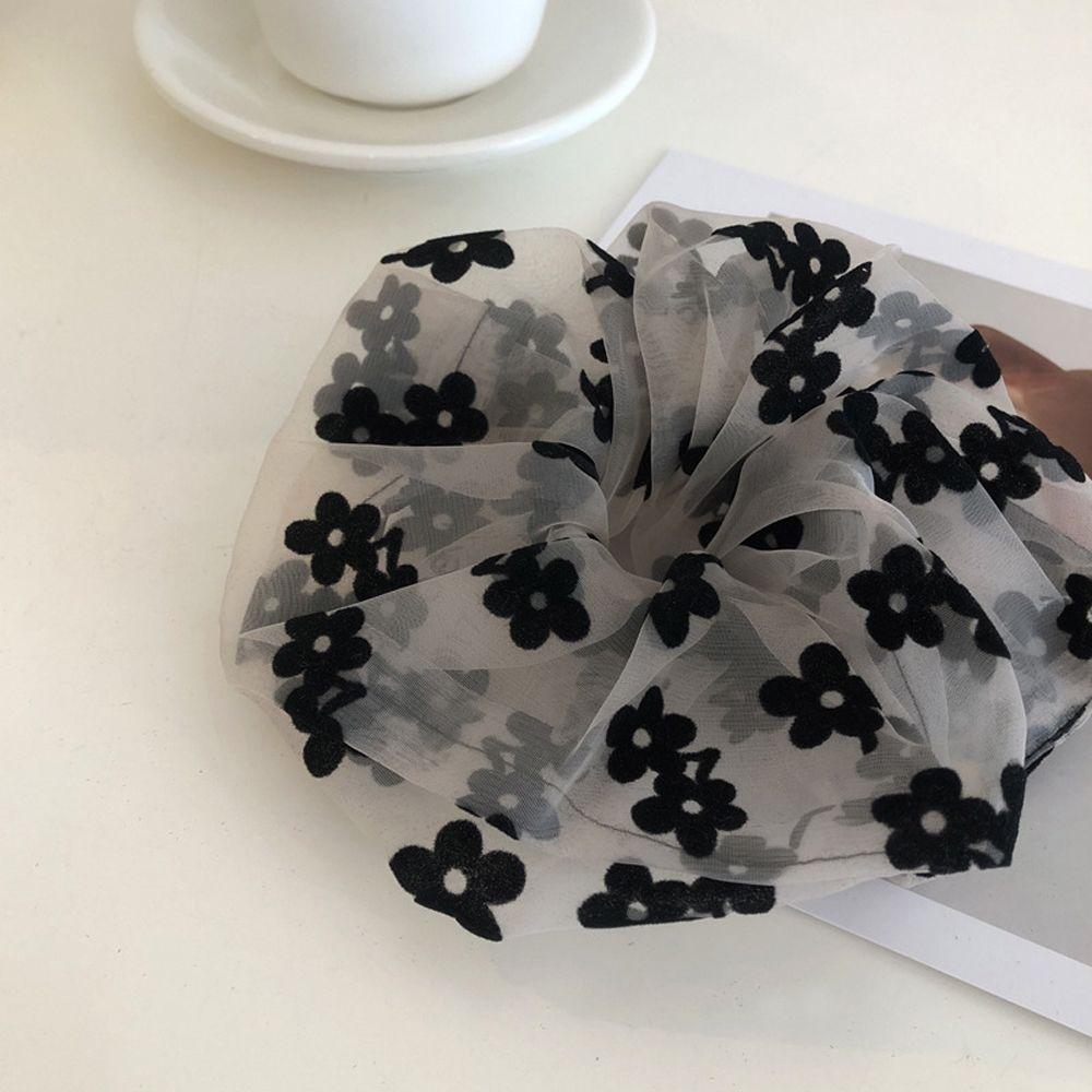 Gift Cloth Party Women Hair Ties Elastic Hair Bands Flowers Mesh Scrunchies Korean Style Hair Rope