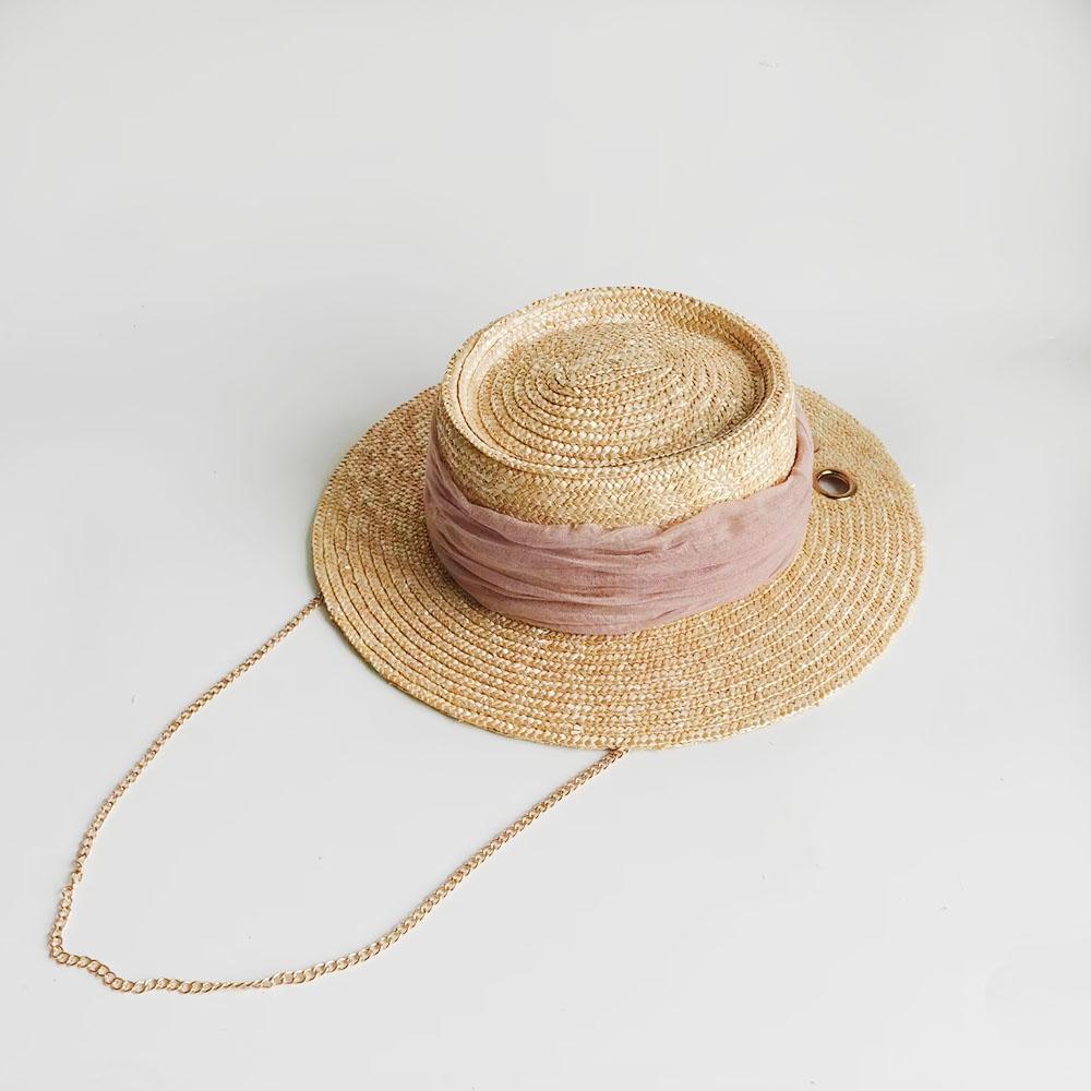 Women Raffia hat French style Summer Straw Sun Hat Women Wide Brim Beach Cap Breathable Hollow Holiday Panama hat Leather Bow