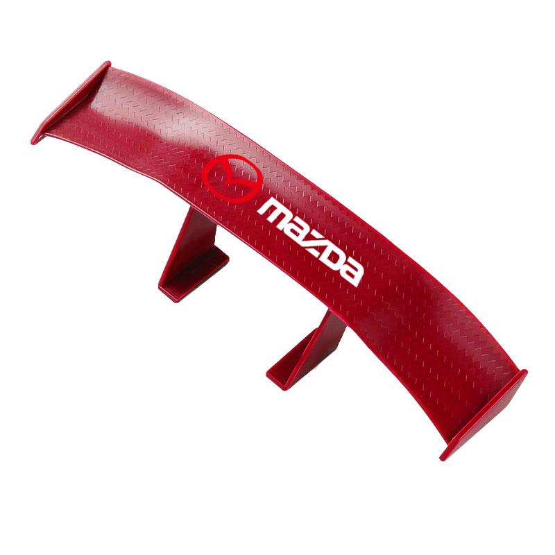 Car Rear Spoiler Mini Spoiler Wing Small Tail Emblem Sticker Decoration For Mazda 3 6 CX5 2 CX3 CX9 MX5 RX8 Axela Demio MS CX5 2 Axela Demio Atenza MS