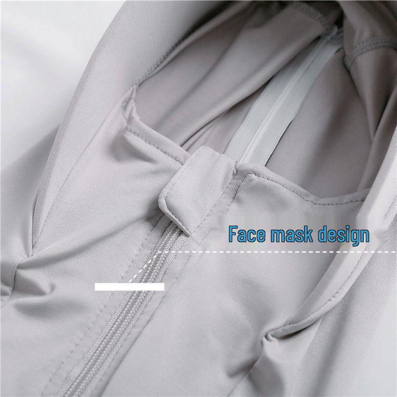 Dámský dlouhý letní kabát z ultra tenkého ledového hedvábí pro ochranu před sluncem