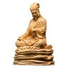 Zhuge Liang Sitzstatue aus der Romanze der Drei 12cm geschnitzt aus natürlichem A Feine Holzschnitzerei (Zhuge Kongming) Königreiche, hoch,