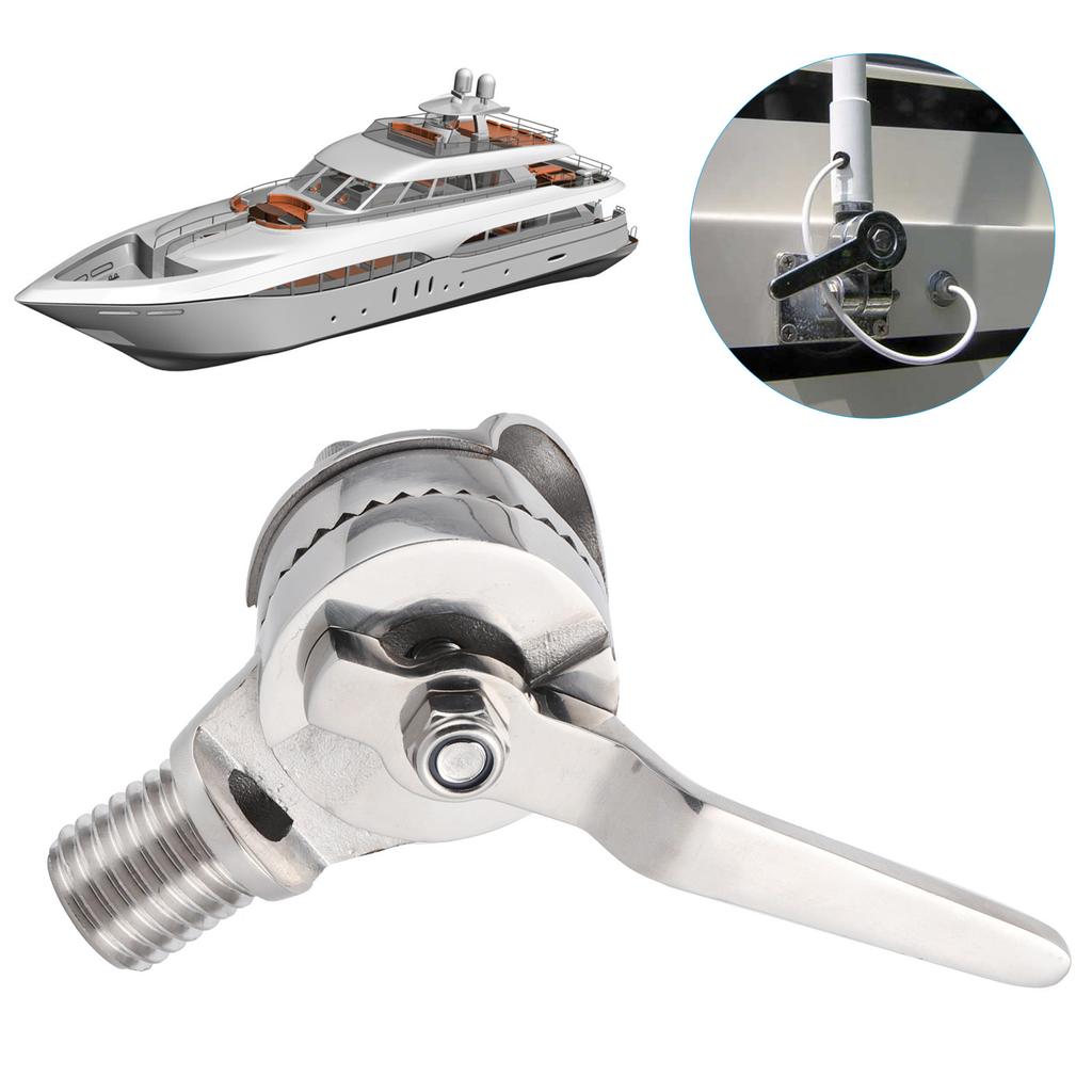 84mm 3.3in Marine VHF Antenna Mounts 316 Stainless Steel 306 degrees  Adjustable Ratchet Mounting Hardware
