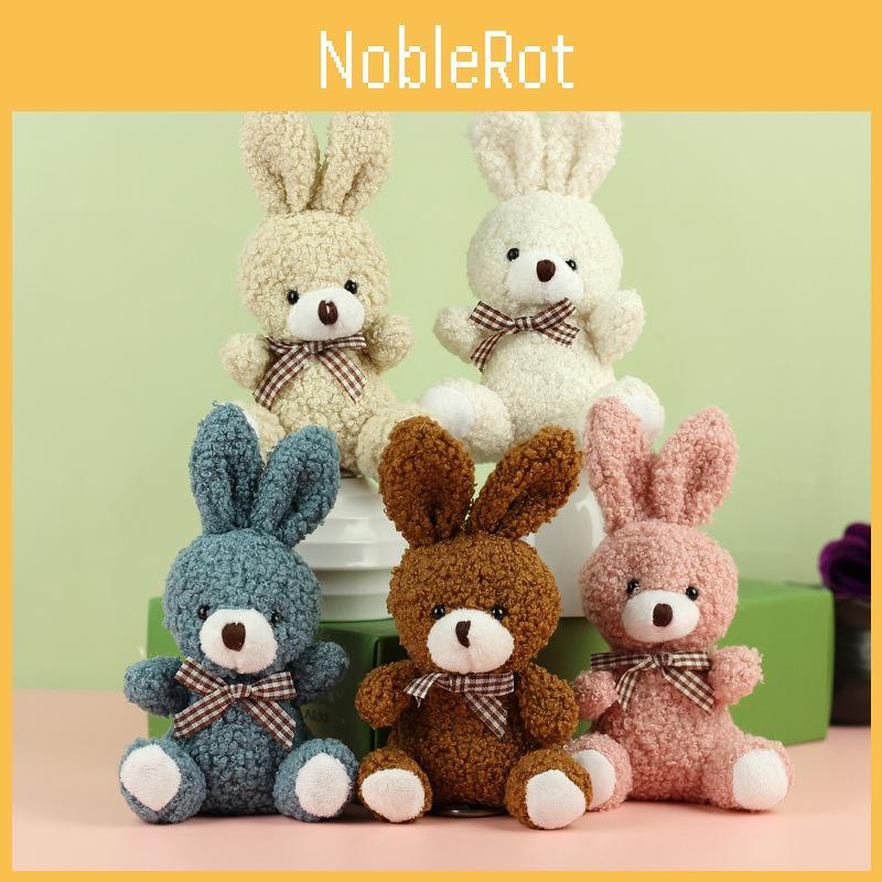 Style Lovable Cartoon Rabbit Plush Toy With Bow Tie Ideal For Backpacks Keychains And