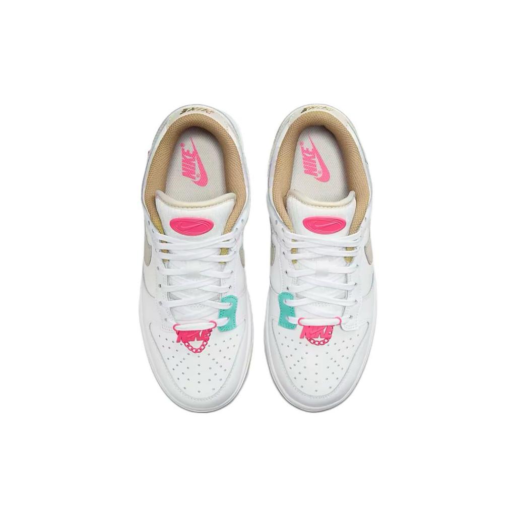 Nike Dunk Low Pink Bling Damen Sneaker Weiße Schnürsenkel Summit-White DX6060-121