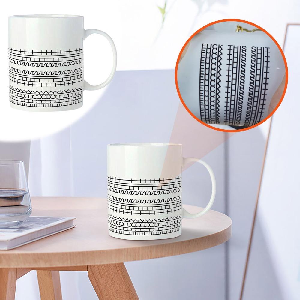 Ergonomic Handle Hidden Message Mug Microwave-Safe Drinking Mug Water Cup Teacup  Gift