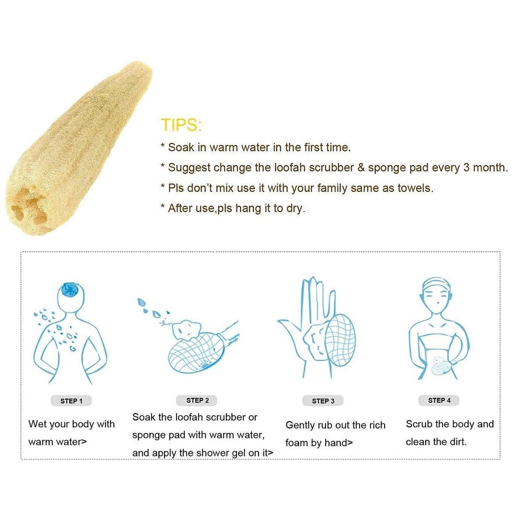 RSINC Loofah/Loufah Body Scrubber | Natural Skin Friendly, Light Weight 150 Gm B0DX24RW81