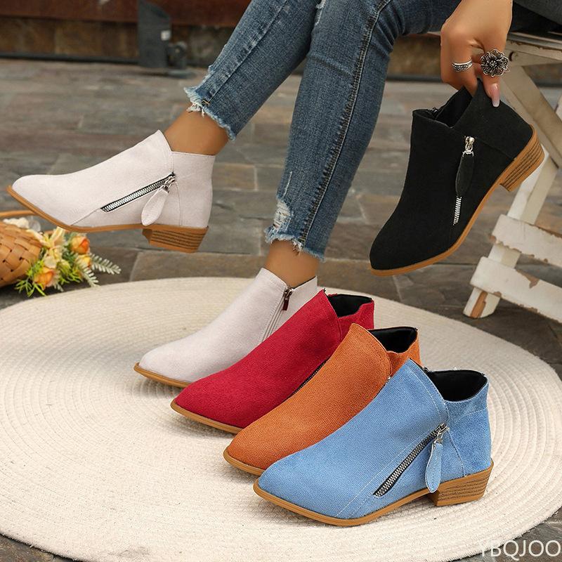 Fashion Fashionable Versatile New Spring Autumn Short Boots Pointed Toe Women's Casual Comfortable Boots Elegant Minimalist Women Shoes