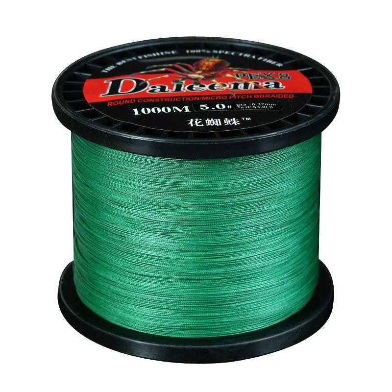 8-Strand PE Braided Floating Fishing Line 500m Length High-Strength Multi-Water Use 0.1-0.6mm Diameter 6 Rolls/Box