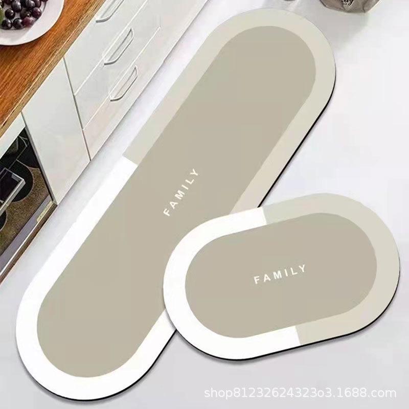 Washable Non-Slip Absorbent Floor Mats for Kitchen, Bathroom, and Bedroom