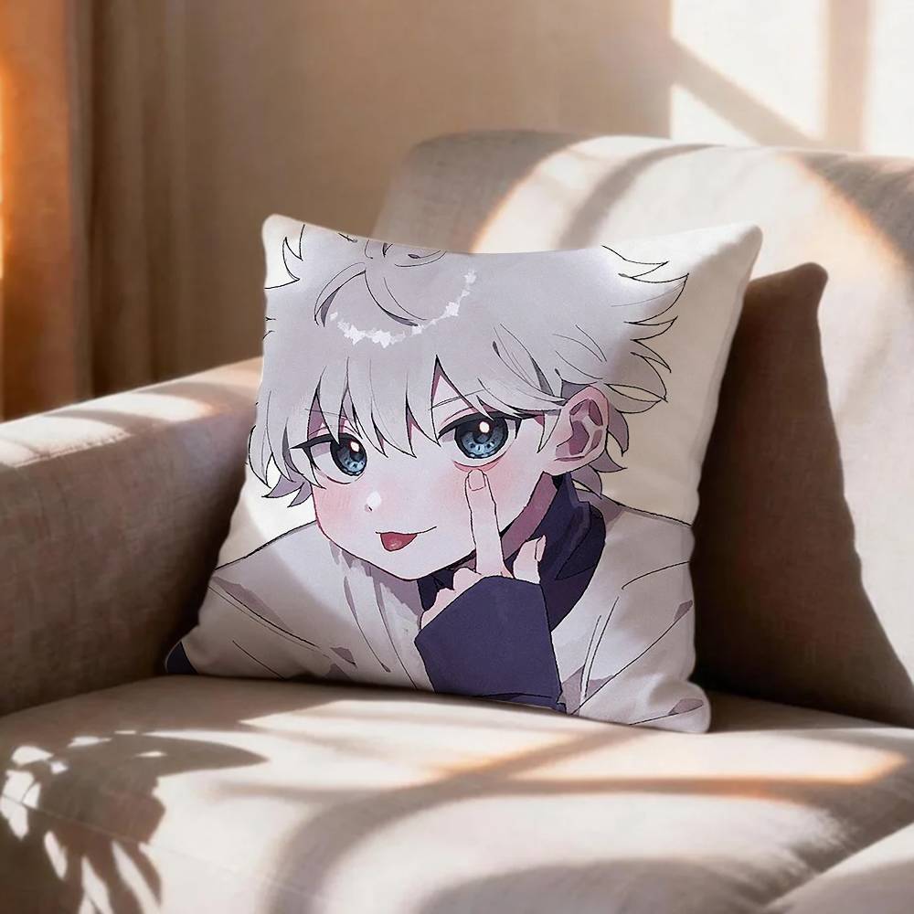 COOL K-Killua Zoldyck H-Hunter X Hunter Pillow Case Pattern Printed Pillowcase For Living Room Sofa Cushion Cover