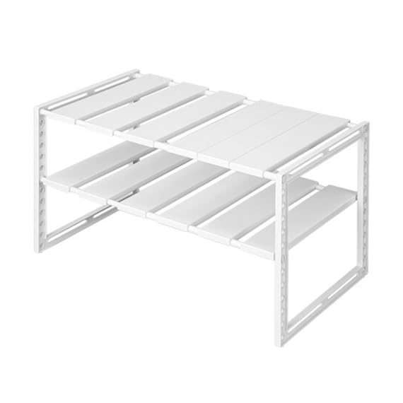 Nitori Eta Under-Sink Extendable Rack, 40cm Deep, White, 8988167