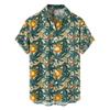 Summer Hawaiian Style Multi-color Printed Cardigan Men's Short Sleeved Shirts