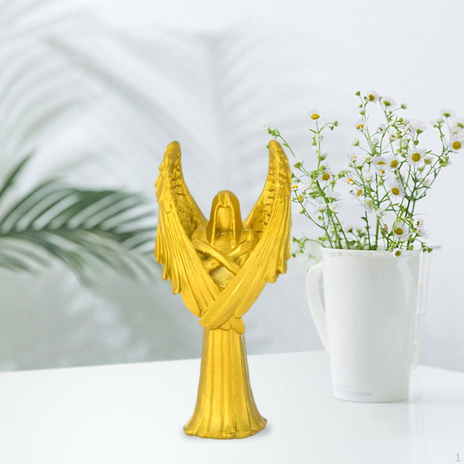 

Статуя ангела Декоративна скульптура Орнамент Настільна прикраса Смола Фігурка для вітальні готелю