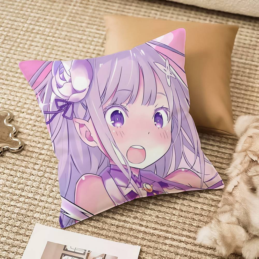 R-reLife Anime different world zero Rem Pillow Case Anti-dustmite Invisible zipper Sofa Bed