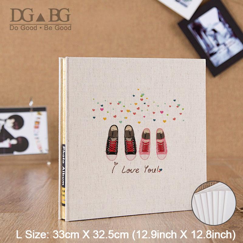 

Albums Photo Linen Cover Self Adhesive Large For Pictures Transparent White Paper Scrapbook Photocard Album Scrapbooking 20Sheet