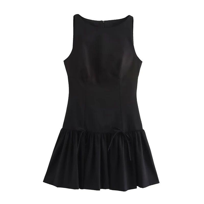 

Women s Solid Color Sleepy Pleated Dress Solid Pleat Dress Women Black L