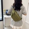 Summer new simple and lightweight men's and women's shoulder messenger bag solid color portable breast bag versatile bag