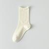 Female Spring and Autumn Pure Cotton Sweat Absorbing Boneless Loose Mouth In The Tube Pile Socks
