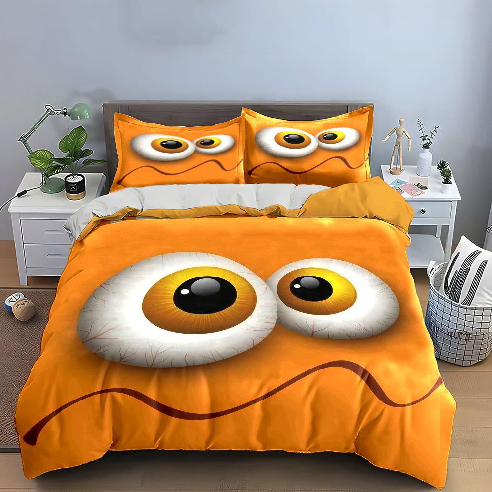 Kreatives Augapfel-Themen-Set Mehrere Größen Kinder- und Schlafzimmer für Erwachsene Exquisites 3-teiliges Bettwäsche-Set, Geschenk