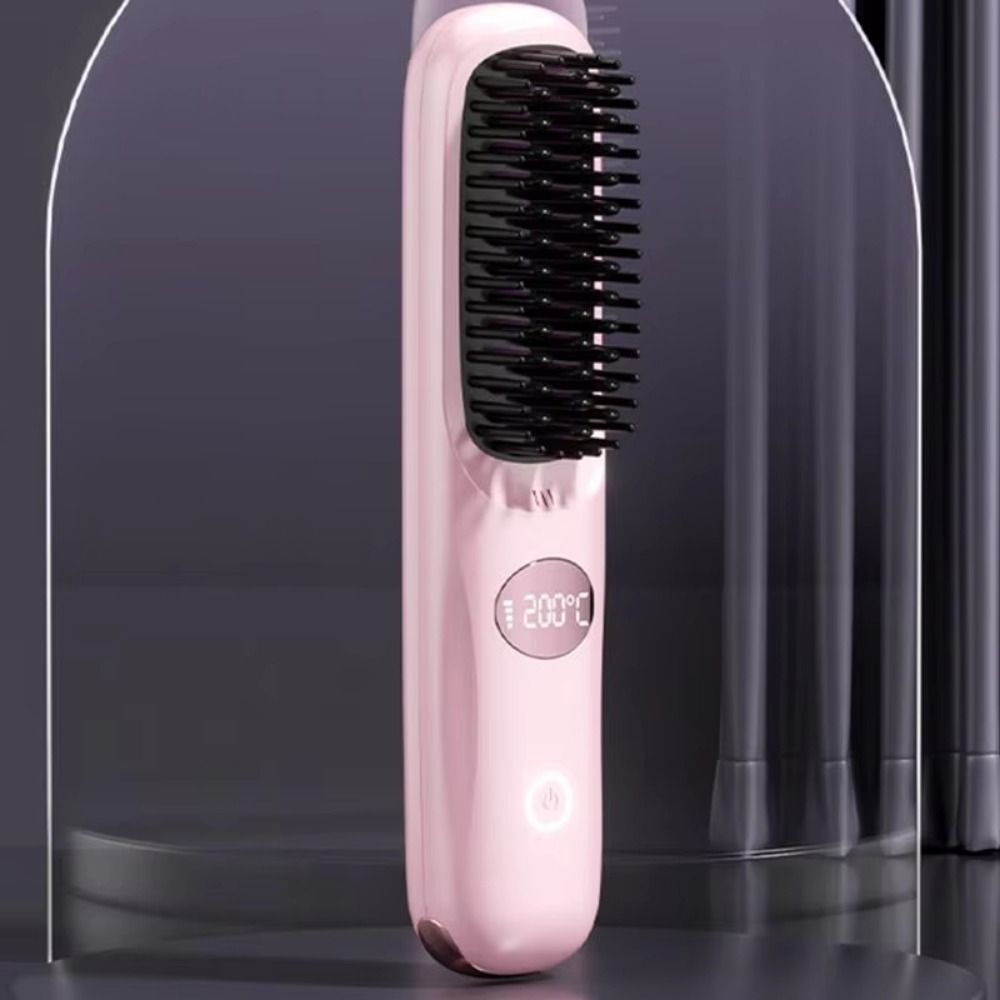 Anti-Scald Protection Electric Hair Straightener Brush Negative Ion Styling Tool  Personal Care