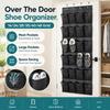Breathable Over The Door Shoe Organizer Mesh Pockets Hanging Shoe Rack  Door Behind