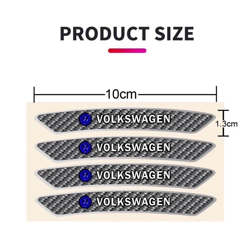 For Volkswagen VW 4PCS Car Wheel Hub Rim Decor Stickers Auto Accessories For Volkswagen VW Jetta Polo T4 T5 T6 Sharan Touareg Go