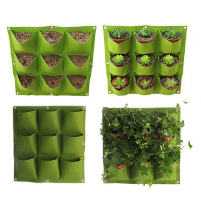 Vertical Greening Planting Bag For Garden Plants, Wall Mounted Non-Woven Felt Bag, Breathable Drainage Wall Decoration Bag
