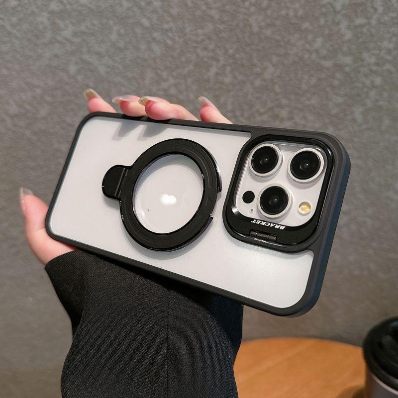 iPhone17promax magnetic lens cover double bracket mobile phone case for Apple 16 with lens film anti-drop 15