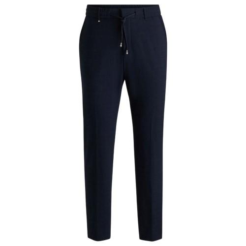 Boss Mens Perin Seersucker Formal Trousers