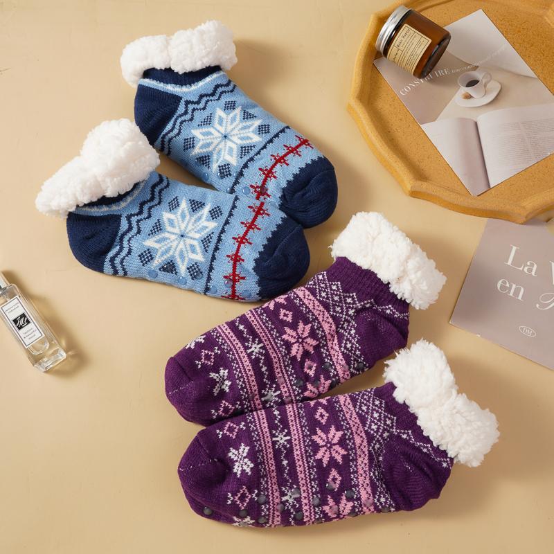 Women Thicken Winter Warm Non-slip Floor Socks Snow Sleep Carpet Slipper Socks